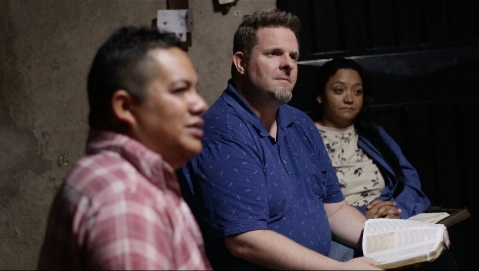 A one-on-one Bible study in Santa Ana