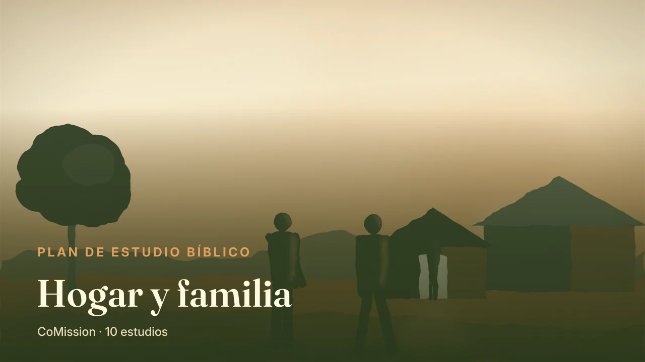 Hogar y familia — una casa pequeña con luz cálida en las ventanas al anochecer
