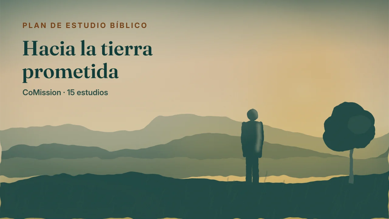 Hacia la tierra prometida — un valle ancho visto desde una loma al amanecer