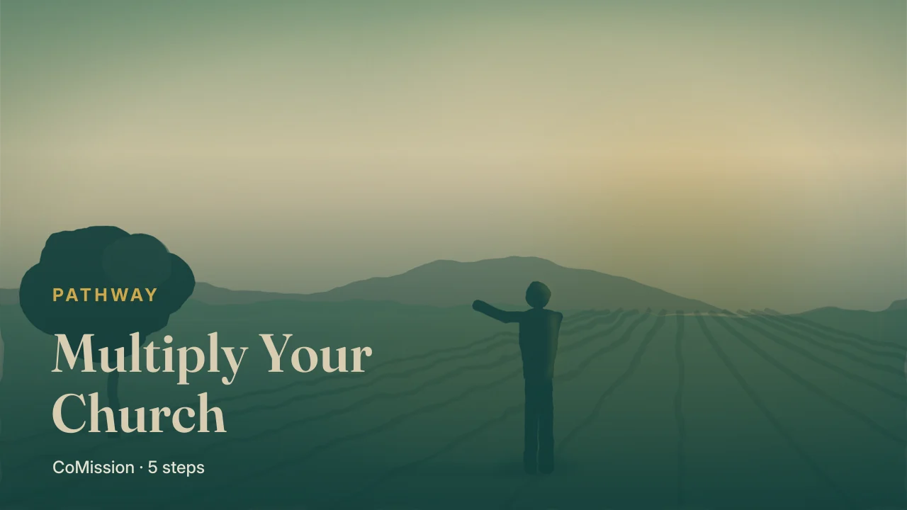 Multiply Your Church — planted rows running past the horizon in full daylight