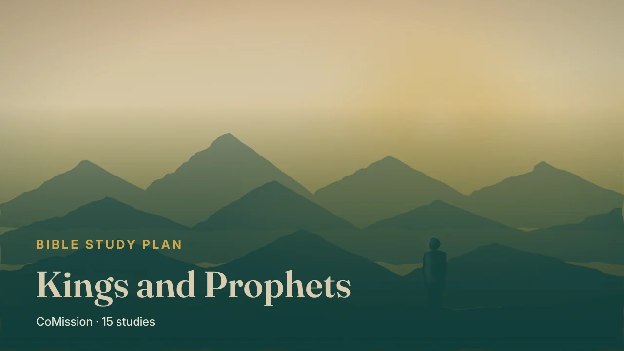 Kings and Prophets — one lamp burning in the dark with figures gathered round it