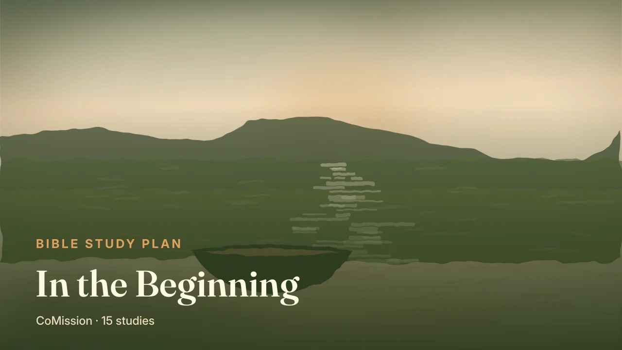 In the Beginning — first light over still water