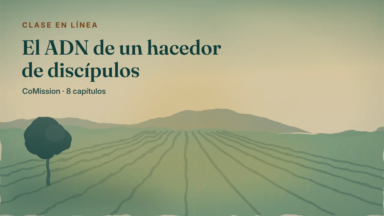 Portada: El ADN de un hacedor de discípulos — un campo maduro al mediodía sin nadie trabajándolo, los surcos corriendo hasta el horizonte.