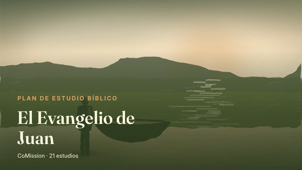El Evangelio de Juan — luz que rompe la oscuridad sobre el agua, una vid junto a la orilla