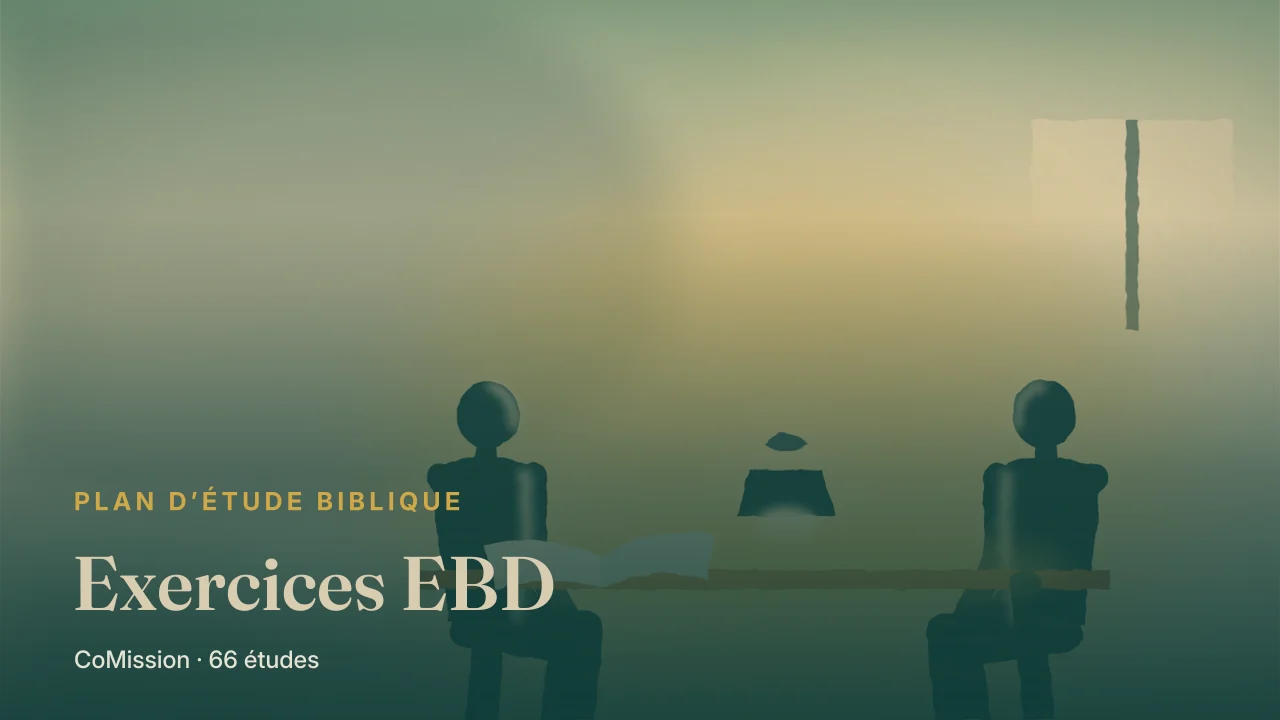Exercices EBD — une Bible ouverte sur une table ordinaire, en plein jour