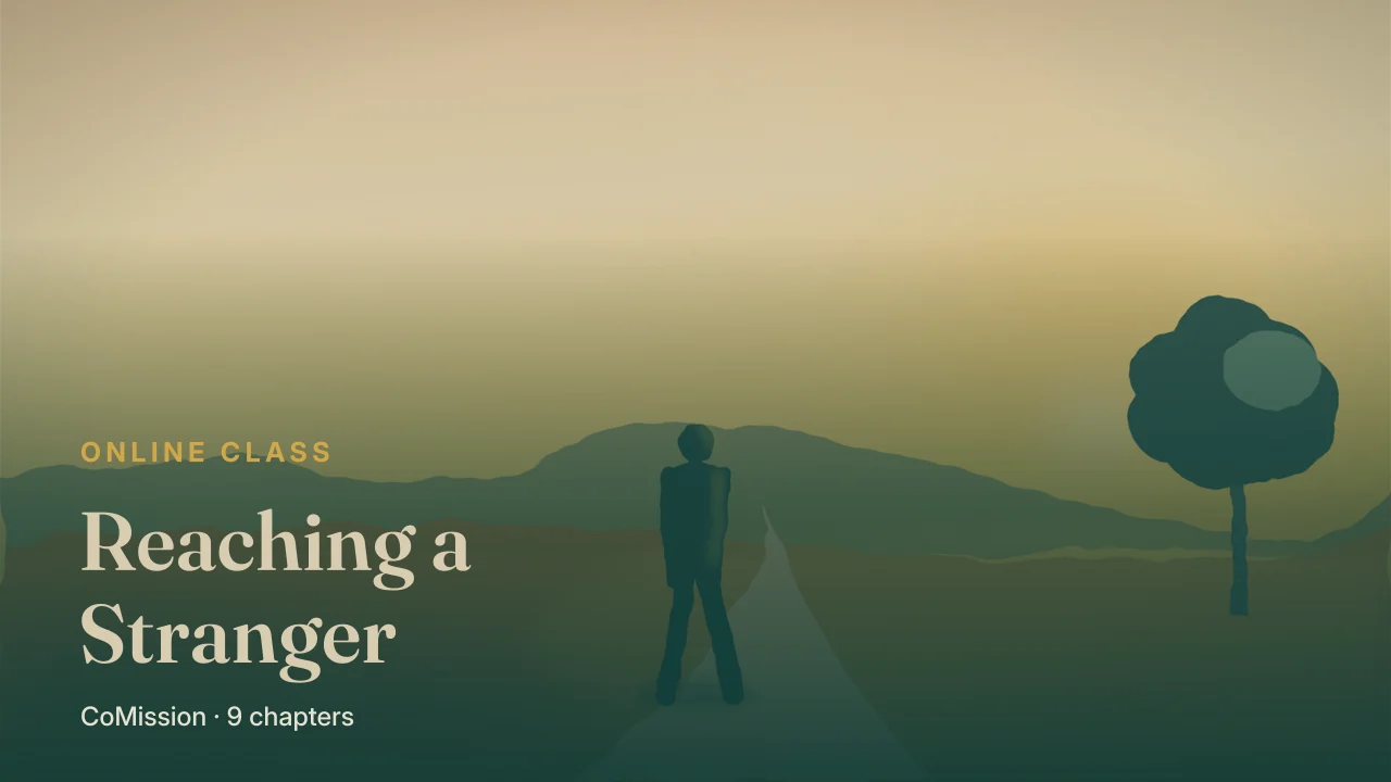 Cover: Reaching a Stranger — a name, a number, and an open Bible.