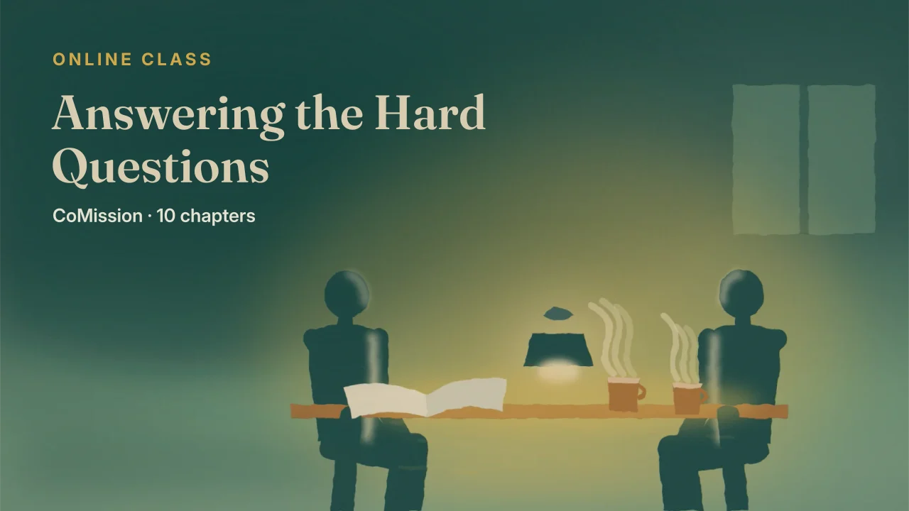 Cover: Answering the Hard Questions — concede what's true, answer what isn't.