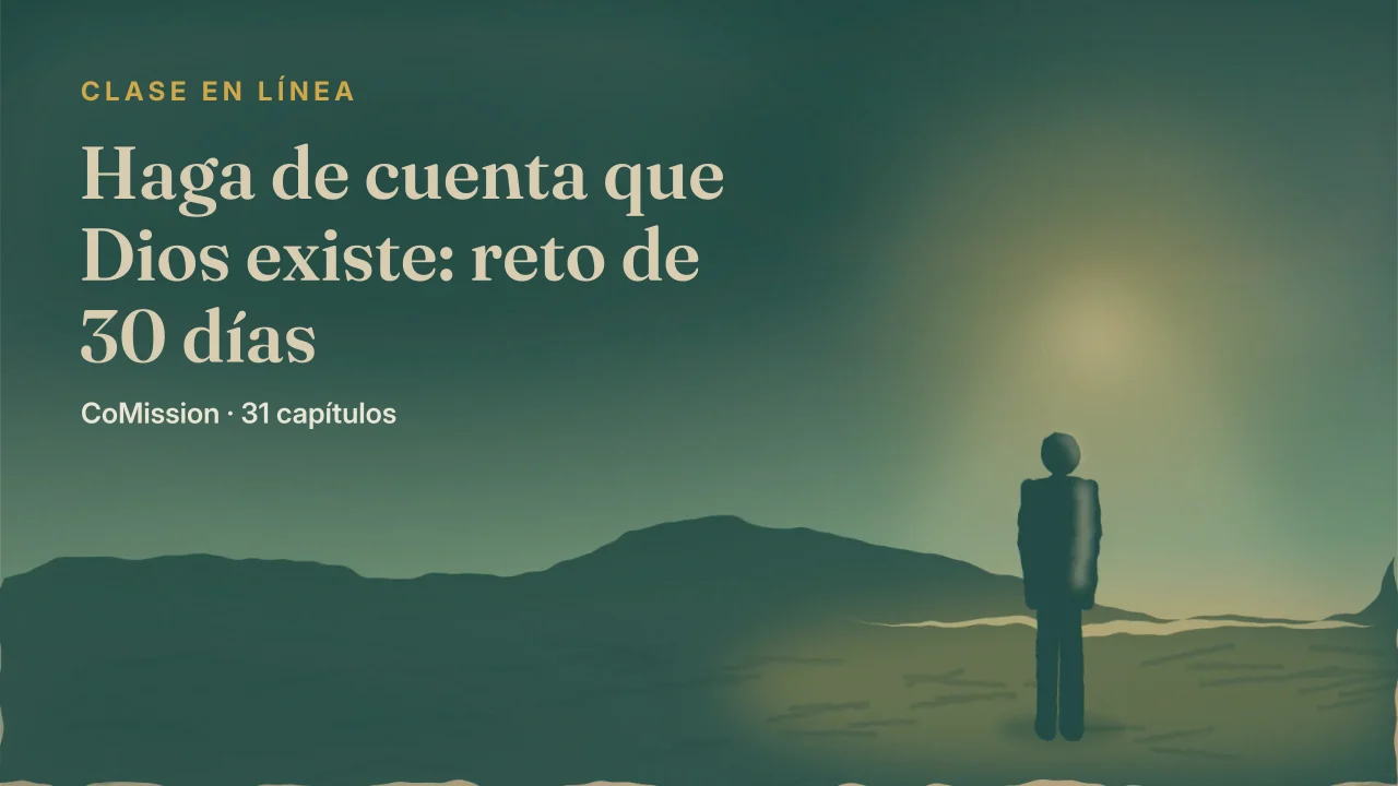 Portada: Haga de cuenta que Dios existe, una figura sola mirando la luz que se abre paso entre las nubes.