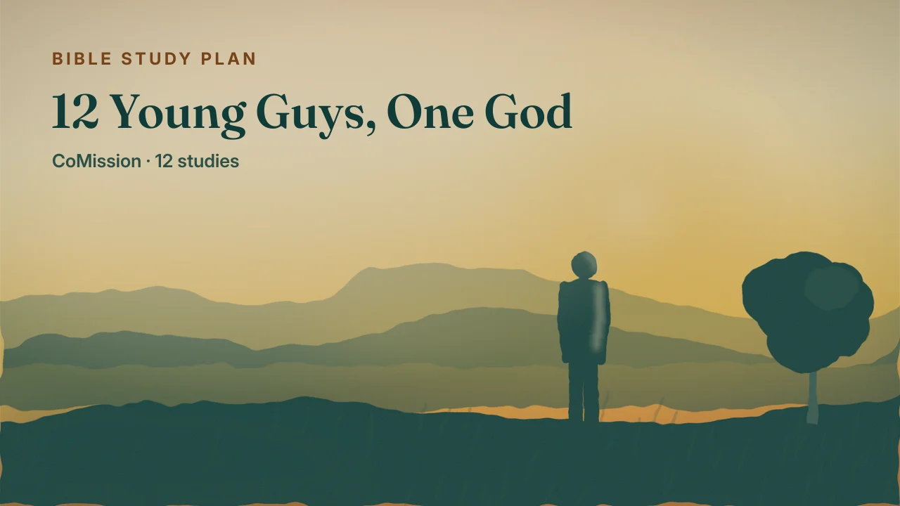 12 Young Guys, One God — twelve figures standing together under the light
