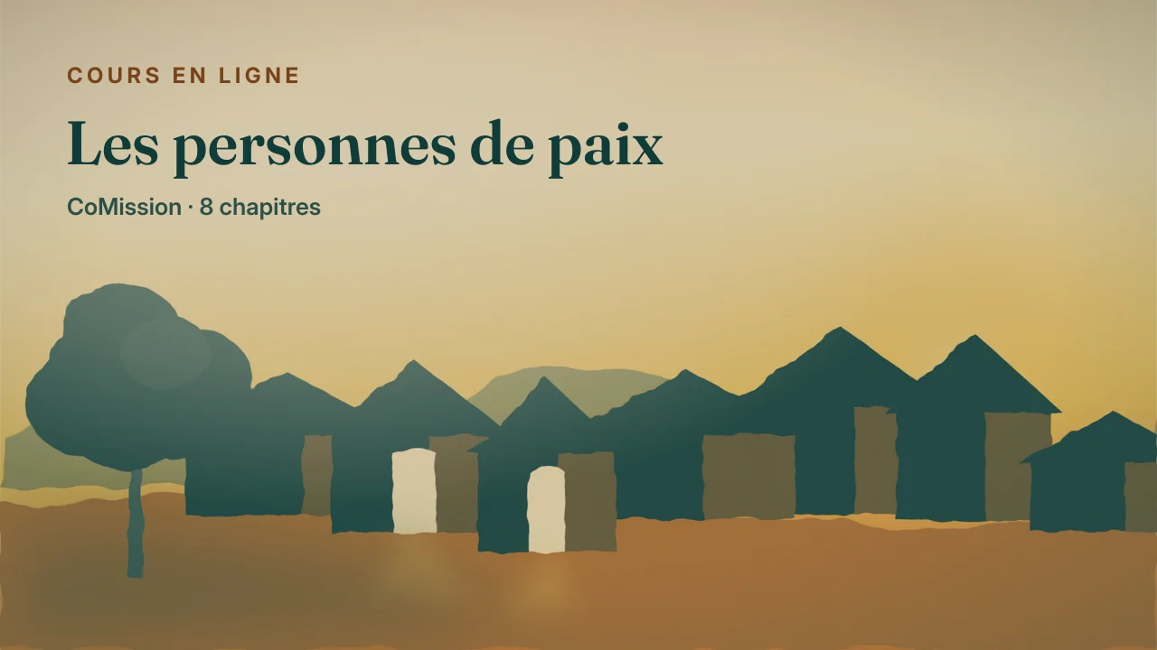 Couverture : Les personnes de paix — des fenêtres éclairées dans une ville au crépuscule, ceux que Dieu a préparés déjà là, dans des maisons ordinaires.
