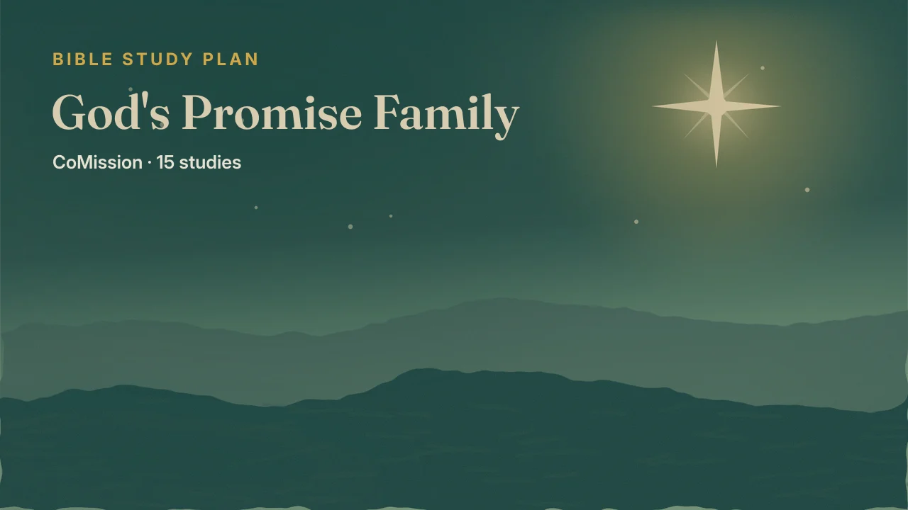 God's Promise Family — one bright star over a dark, empty ridge at night