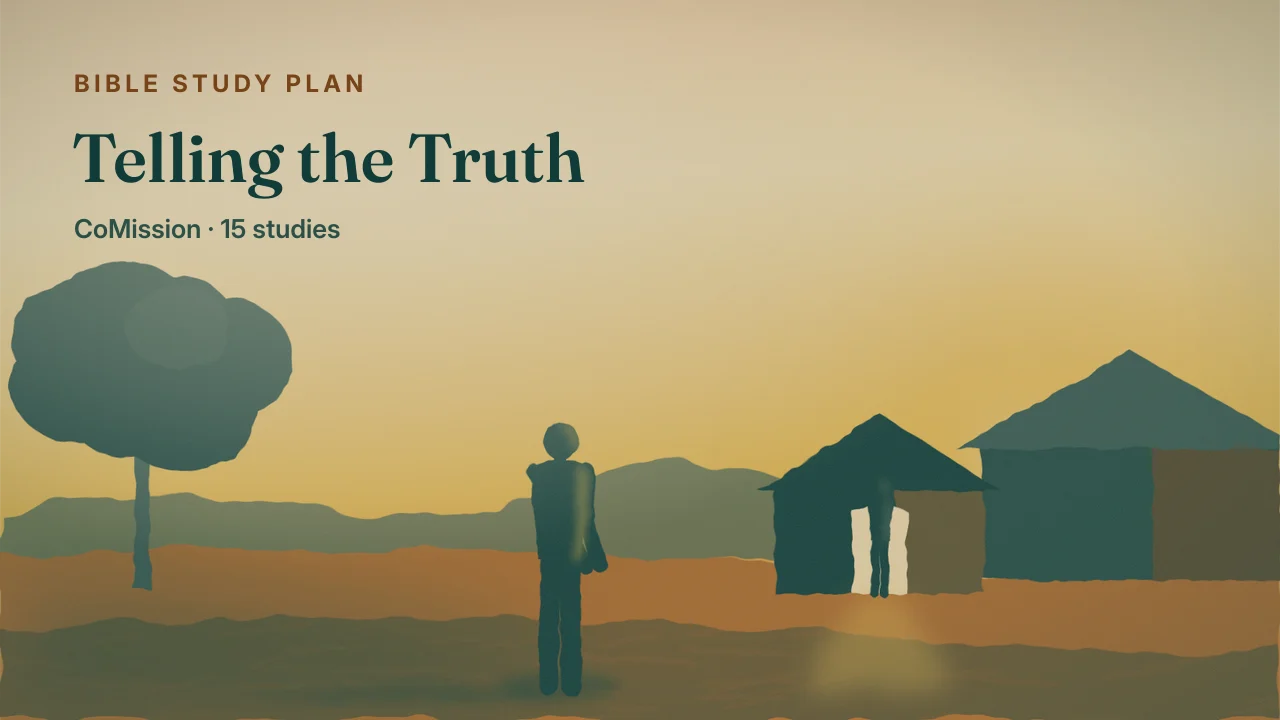 Telling the Truth — a door standing open at dusk, the light inside falling out onto the road