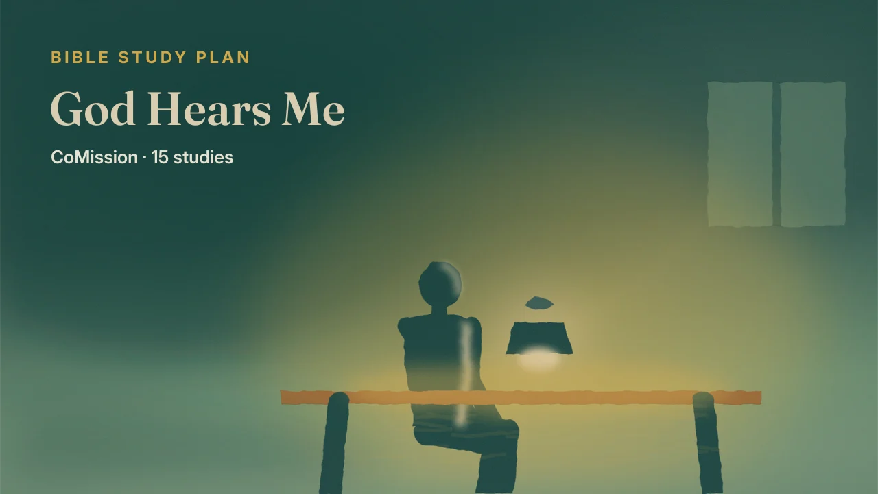 God Hears Me — one lamp still burning in a dark room, somebody awake and talking to God