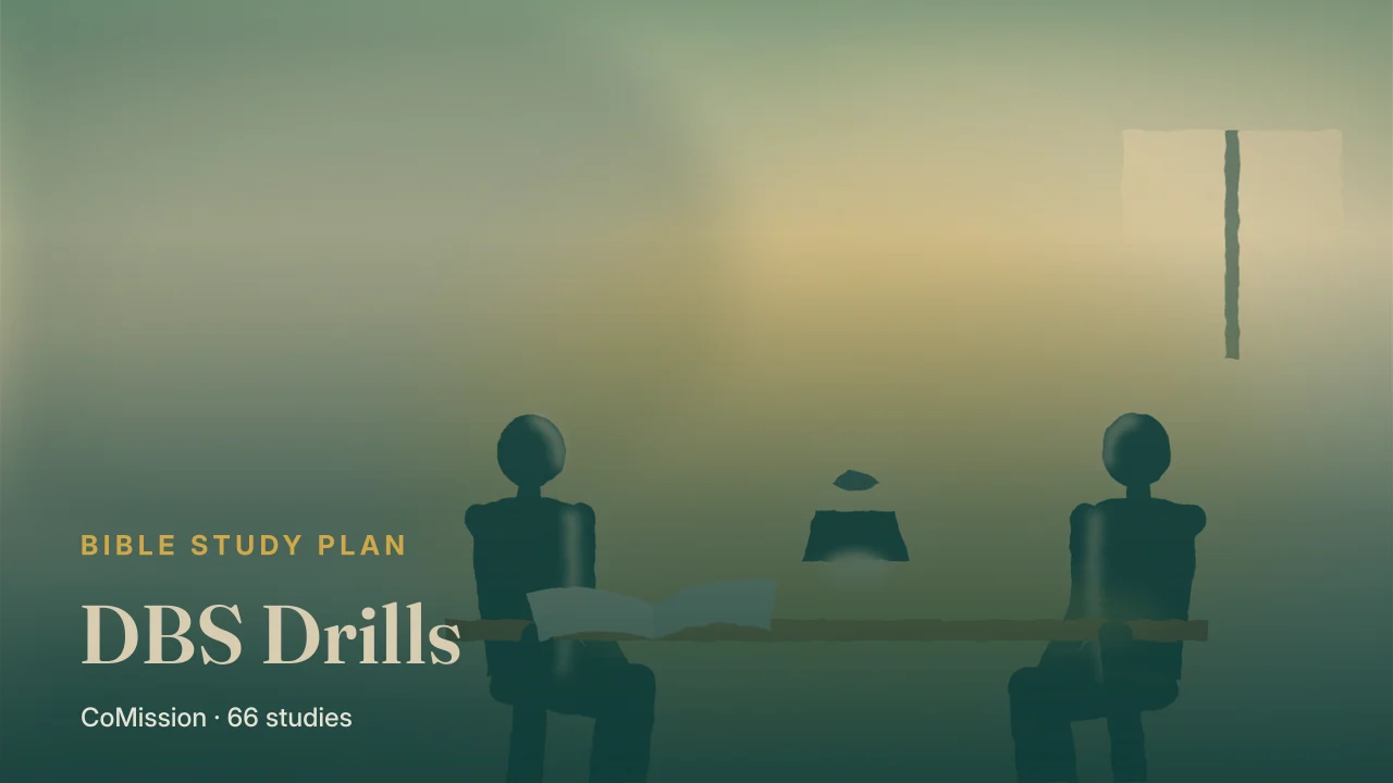 DBS Drills — an open Bible on an ordinary table in daylight