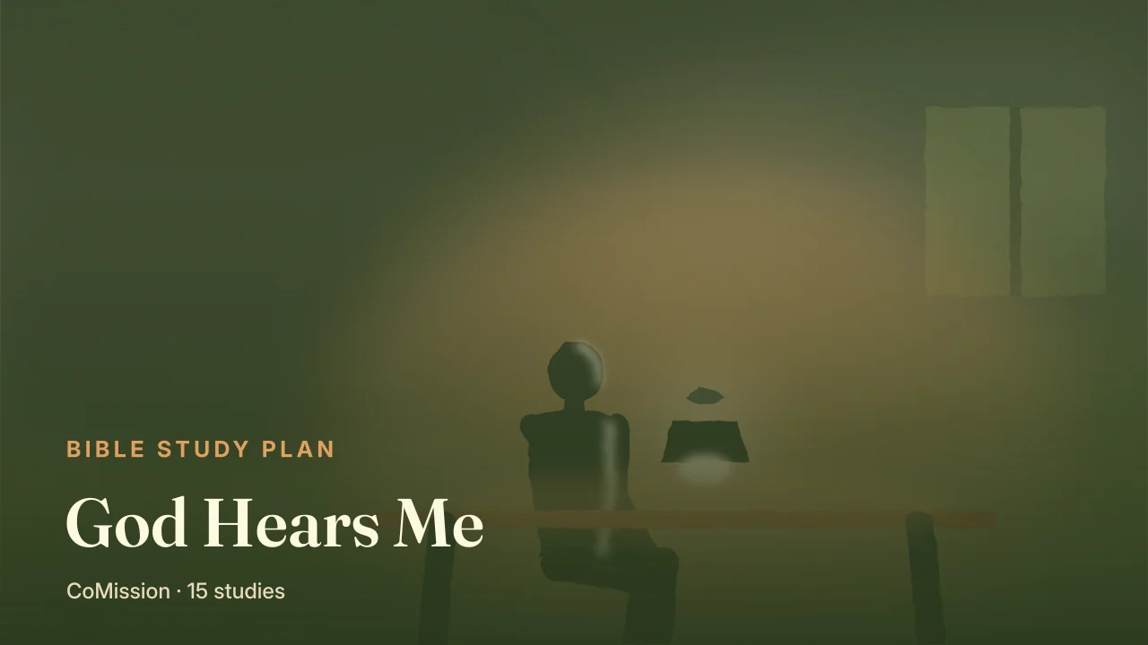 God Hears Me — one lamp still burning in a dark room, somebody awake and talking to God