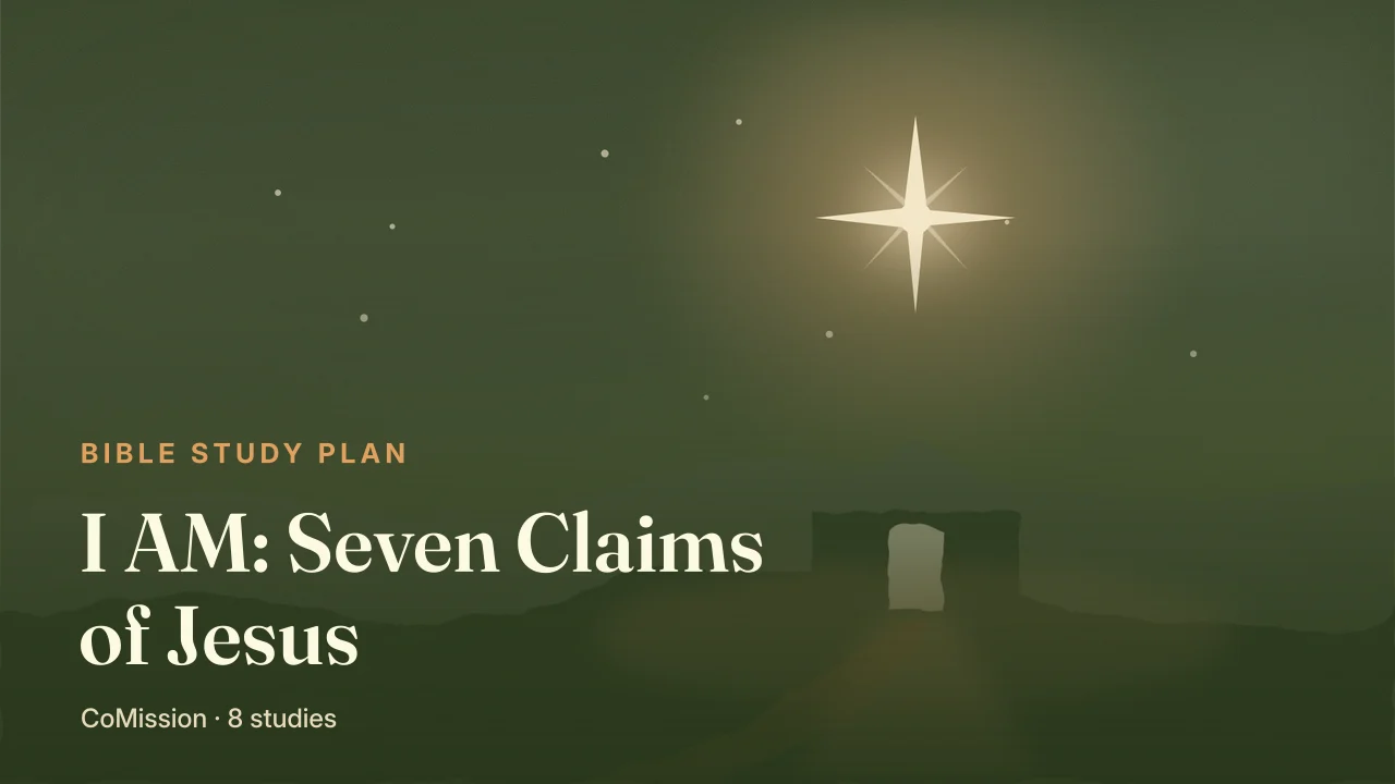 I AM: Seven Claims of Jesus — seven emblems around one radiant center