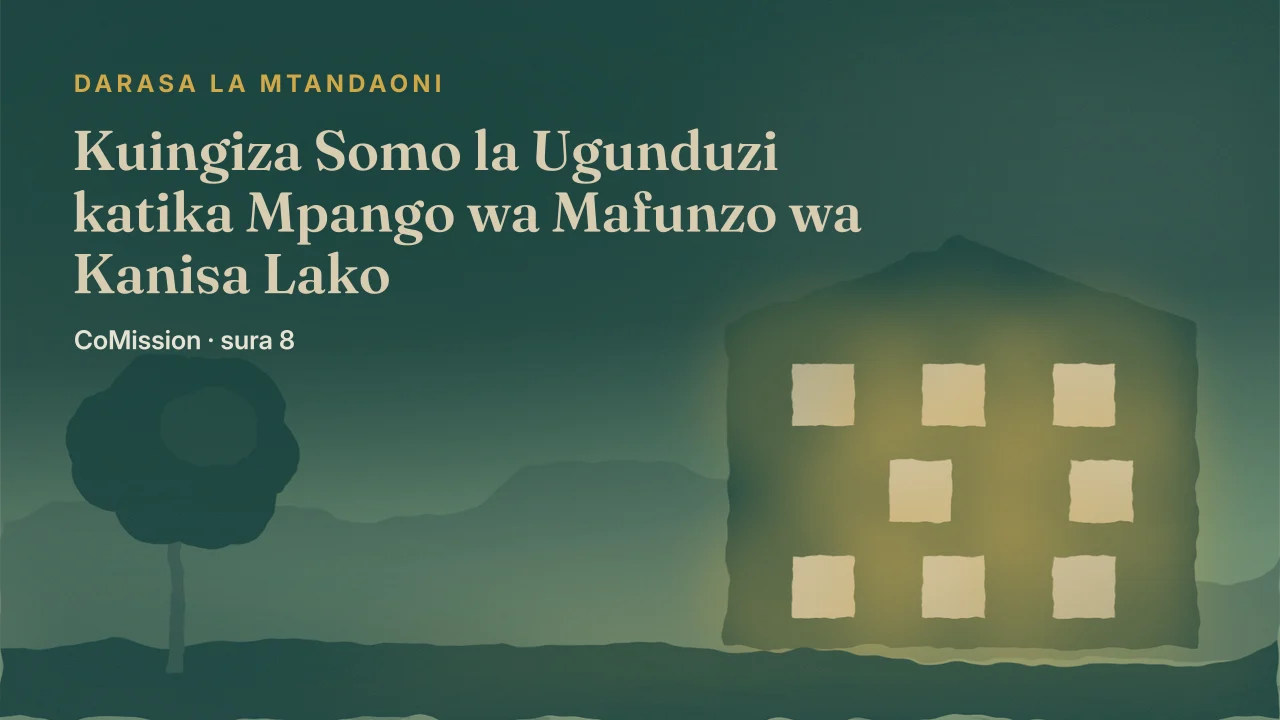 Kuingiza Somo la Ugunduzi katika Mpango wa Mafunzo wa Kanisa Lako — ongeza mazoezi mafupi ya ugunduzi kwenye madarasa ambayo tayari mnayo