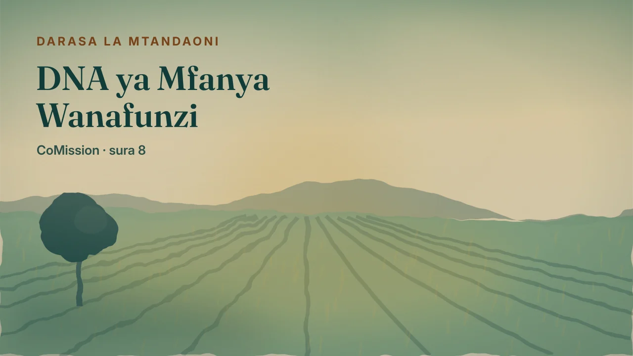 Jalada: DNA ya Mfanya Wanafunzi — shamba lililokomaa adhuhuri bila mtu anayelifanyia kazi, matuta yakienda mpaka upeo wa macho.