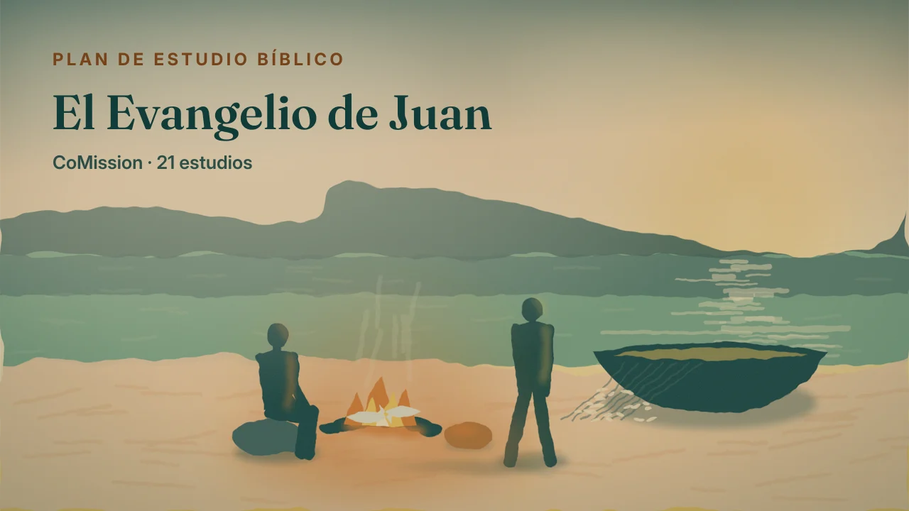 El Evangelio de Juan — luz que rompe la oscuridad sobre el agua, una vid junto a la orilla