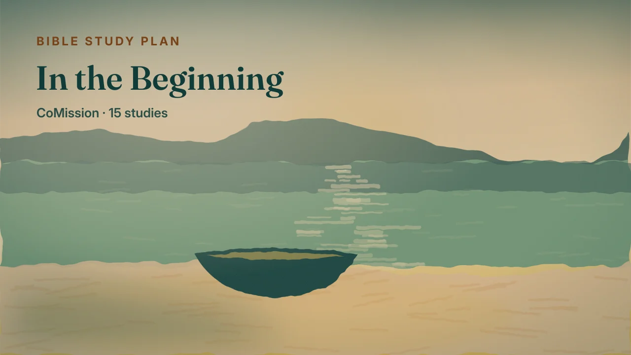 In the Beginning — first light over still water
