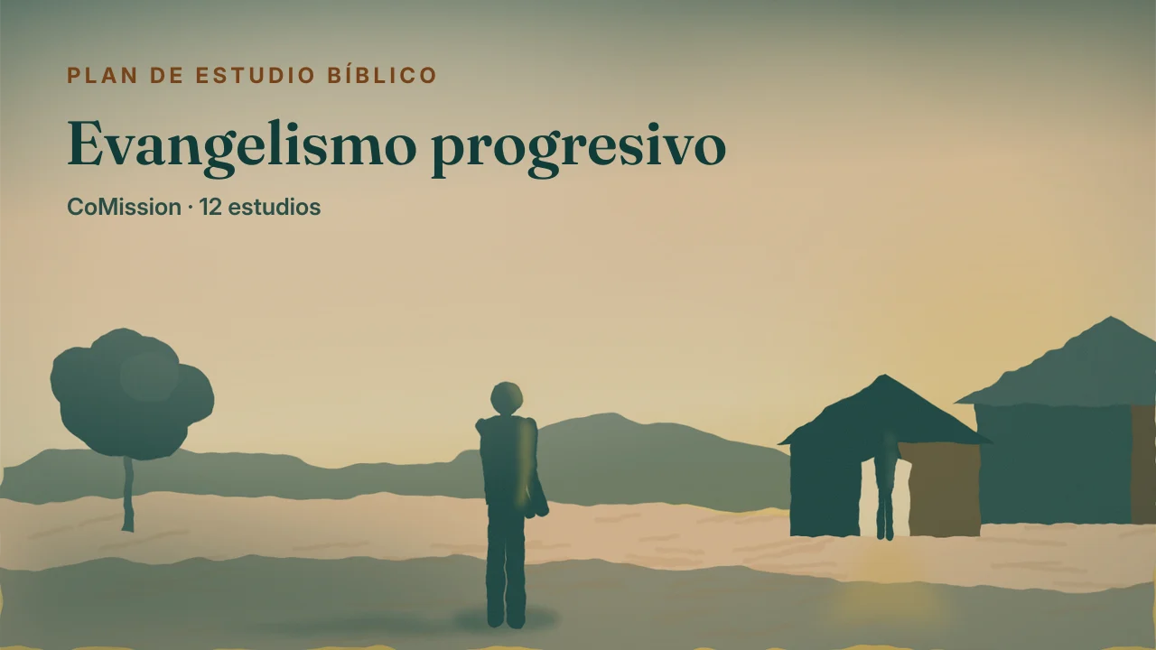 Evangelismo progresivo — una puerta iluminada de noche y alguien todavía en el camino hacia ella