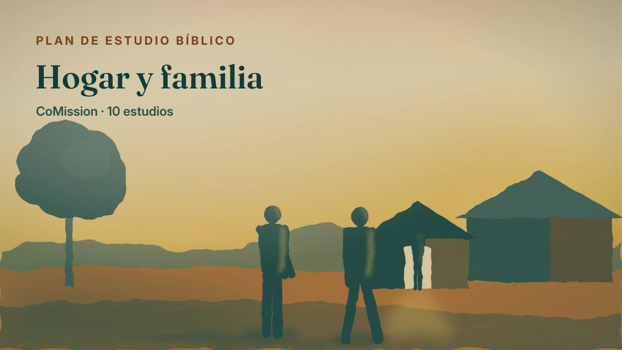 Hogar y familia — una casa pequeña con luz cálida en las ventanas al anochecer