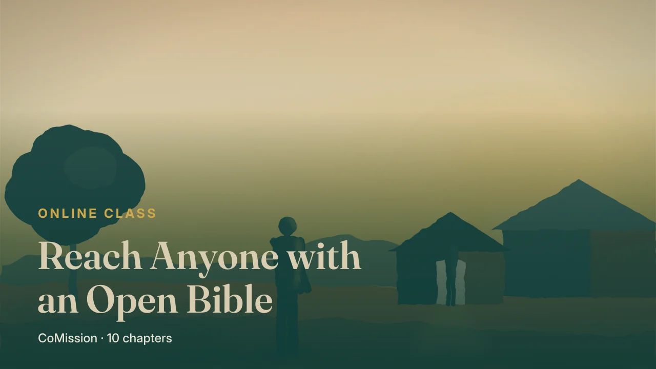 Cover: Reach Anyone with an Open Bible — the words, the passage, and the first name on your list.