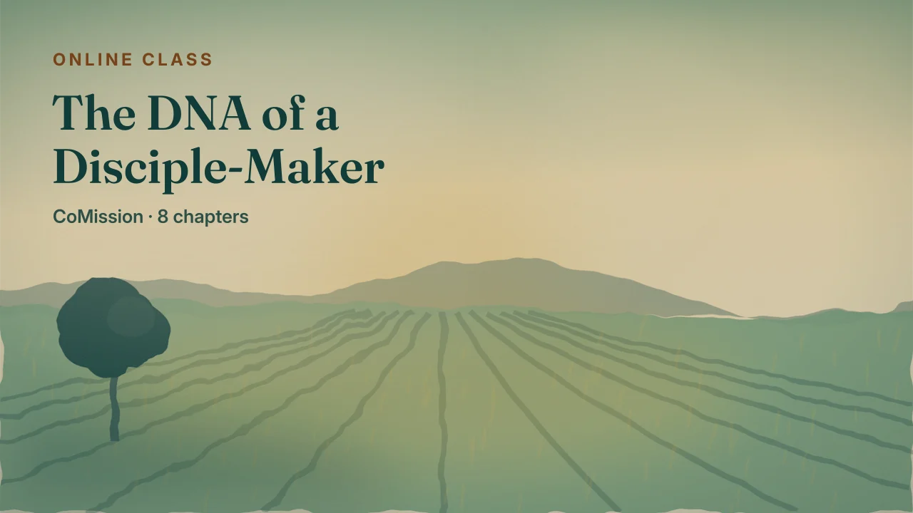 Cover: The DNA of a Disciple-Maker — a ripe field at midday with nobody working it, furrows running to the horizon.