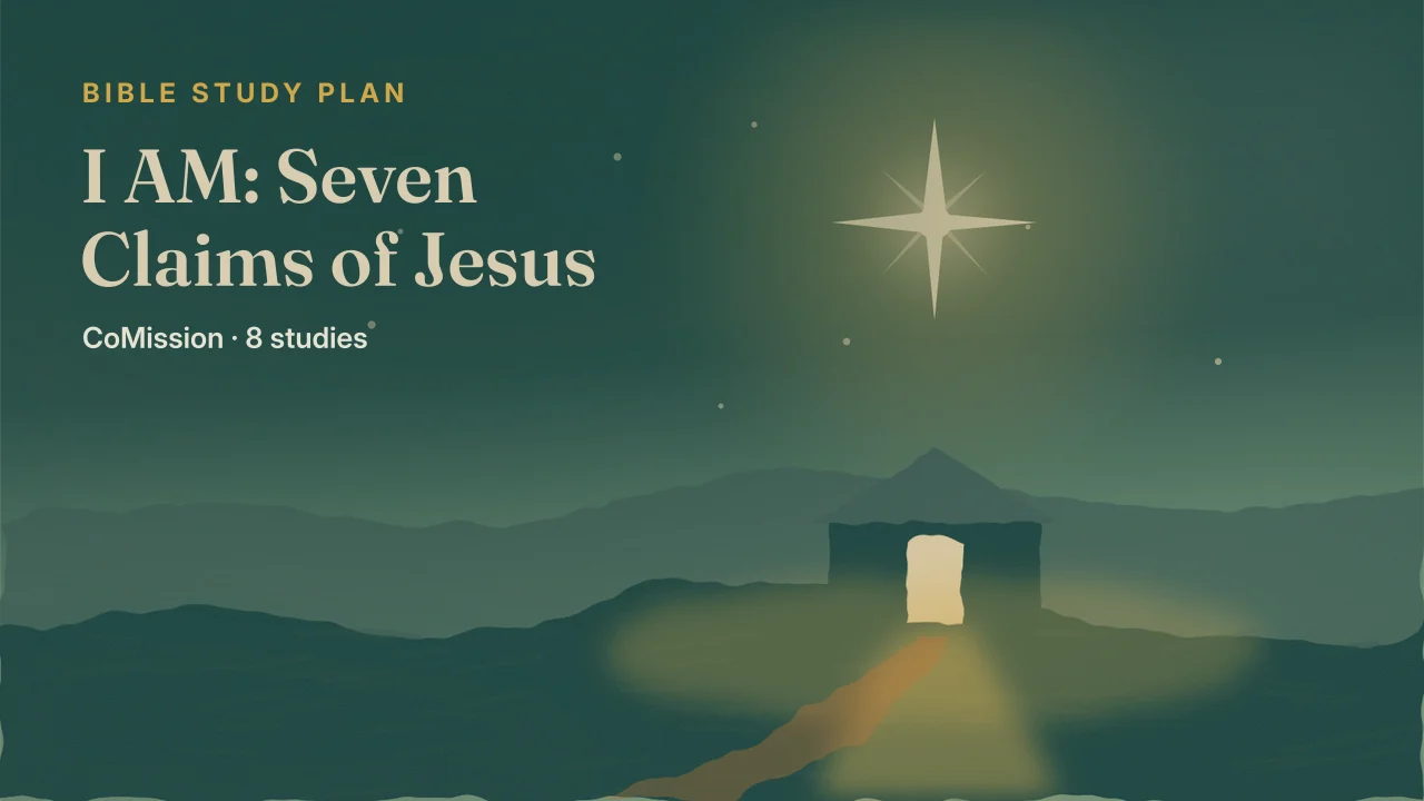 I AM: Seven Claims of Jesus — seven emblems around one radiant center