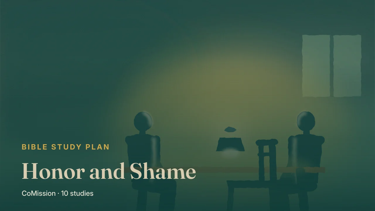 Honor and Shame — a robe of light descending to cover a bowed figure