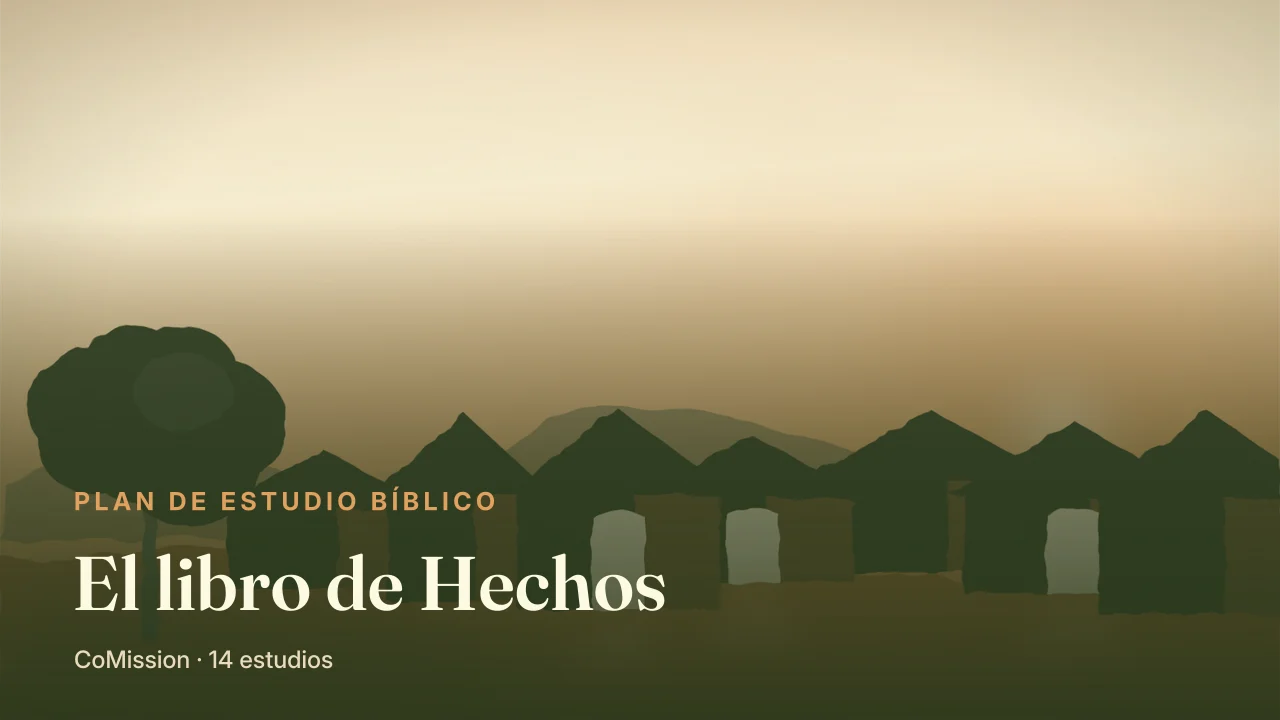 El libro de Hechos — fuego que se extiende desde una ciudad por el horizonte hacia Roma