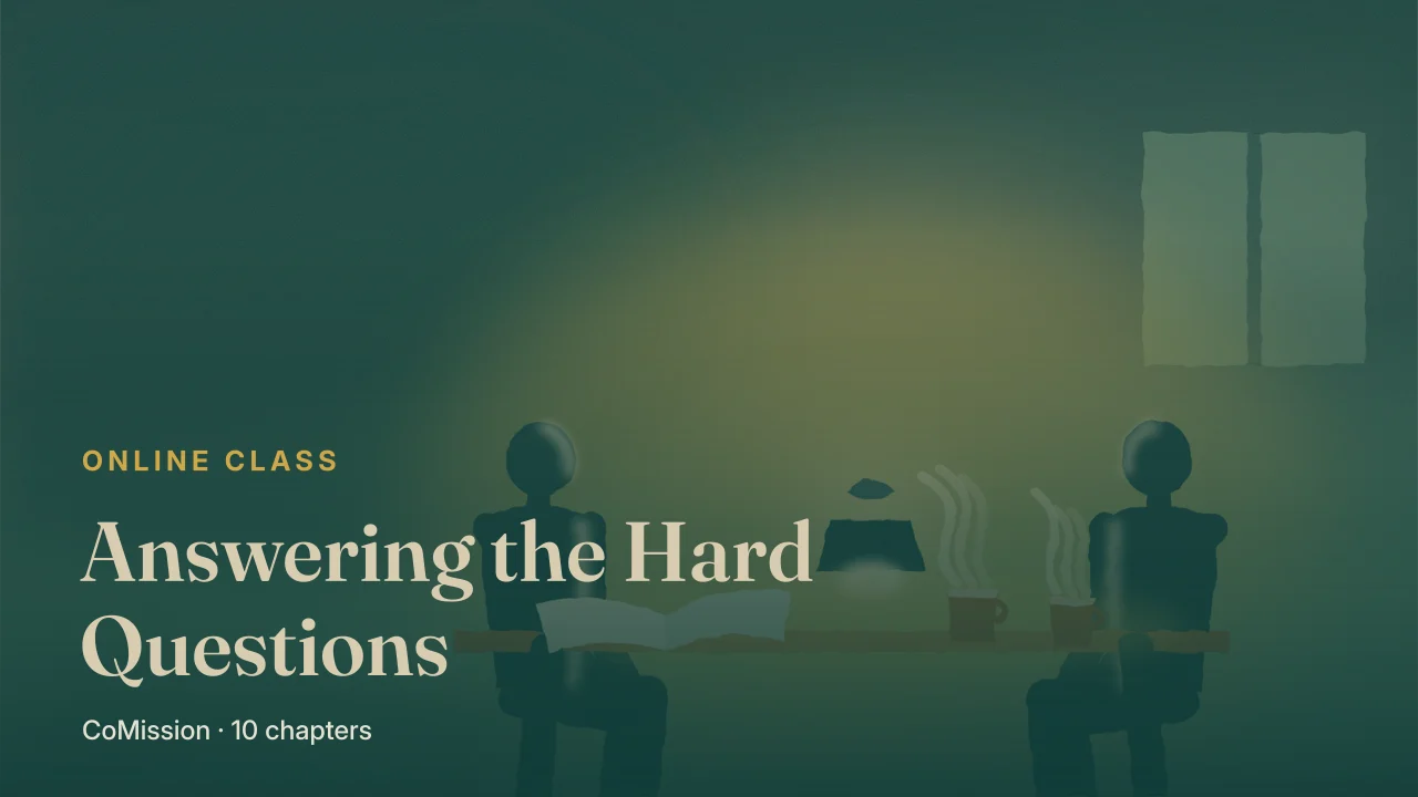 Cover: Answering the Hard Questions — concede what's true, answer what isn't.
