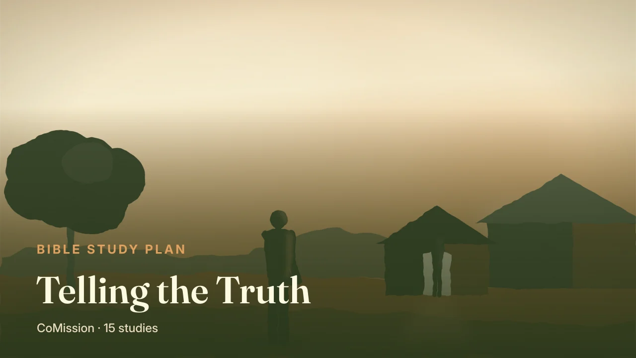 Telling the Truth — a door standing open at dusk, the light inside falling out onto the road