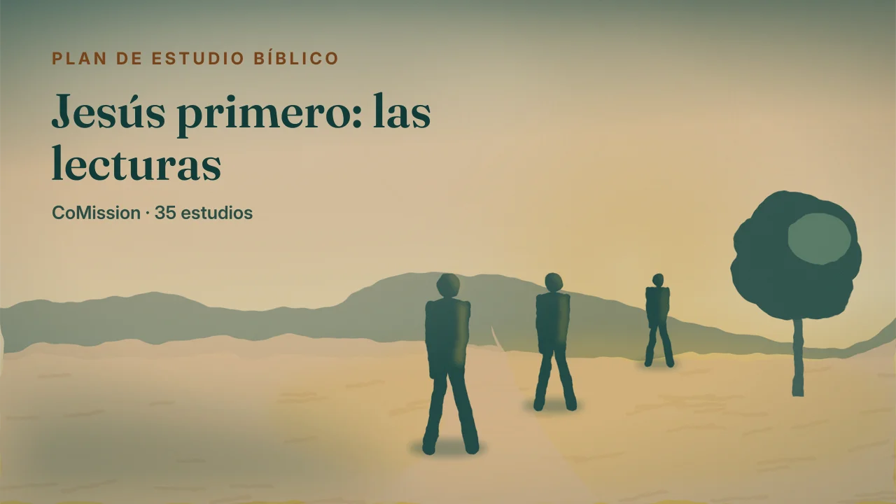 Jesús primero: las lecturas — un camino al amanecer con algunas personas que lo recorren juntas