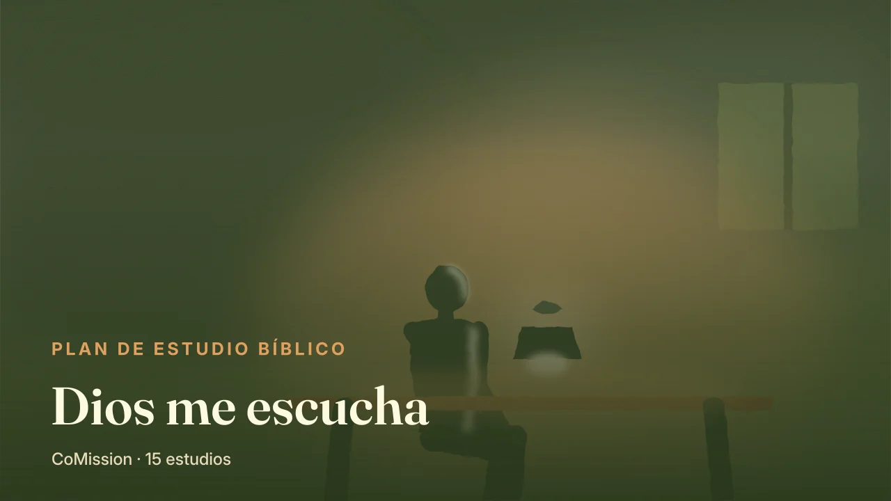 Dios me escucha — una lámpara todavía encendida en un cuarto oscuro, alguien despierto hablando con Dios