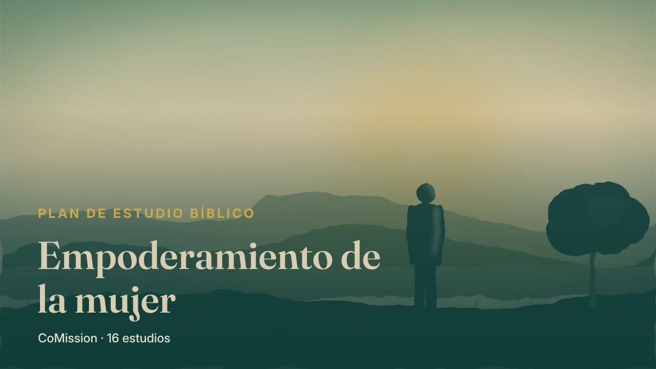 Empoderamiento de la mujer — una figura de pie en una loma a plena luz del día, mirando el campo abierto