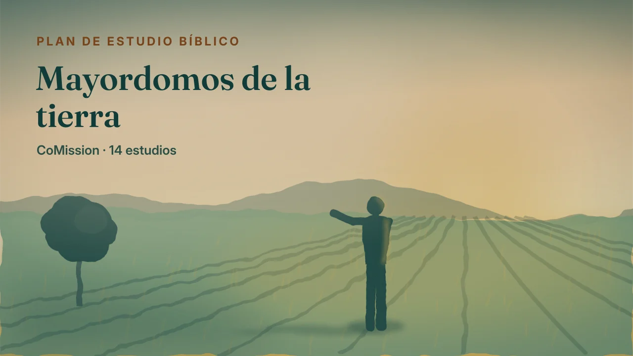 Mayordomos de la tierra — una milpa en la ladera al amanecer, un agricultor ya trabajando entre los surcos