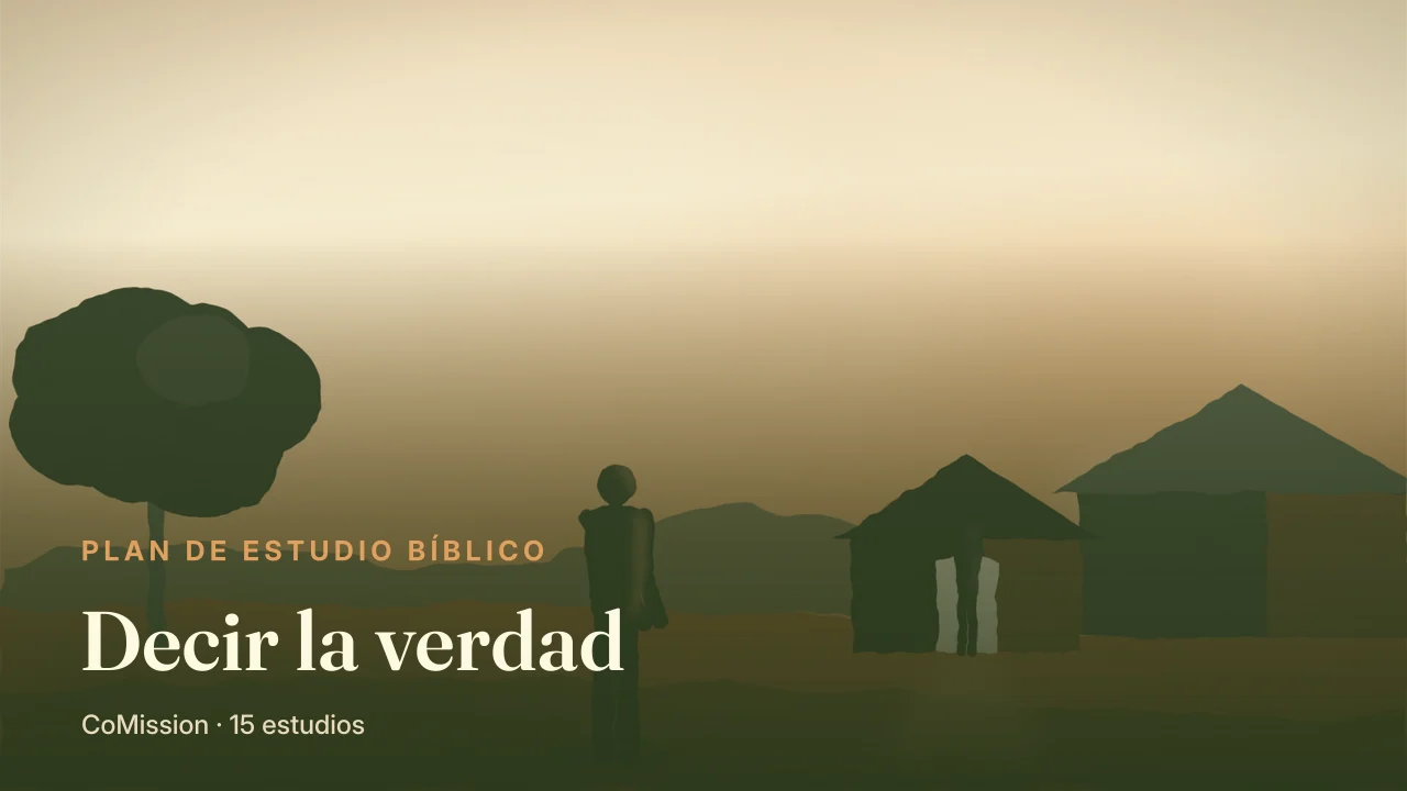 Decir la verdad — una puerta abierta al atardecer, la luz de adentro cayendo sobre el camino