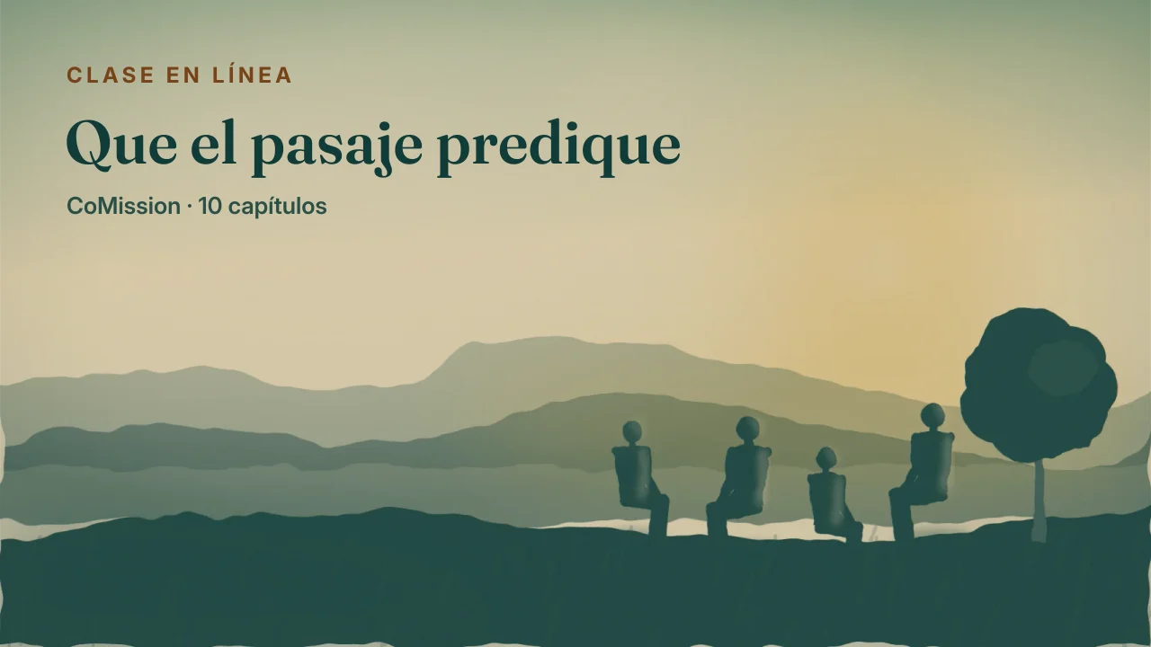Portada: Que el pasaje predique — personas sentadas en una ladera, a plena luz del día, escuchando.