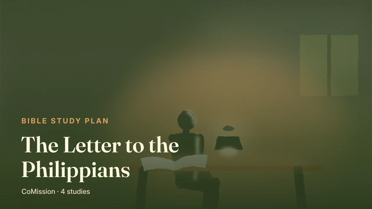 The Letter to the Philippians — an open chain beside an unrolled letter, light rising over the page