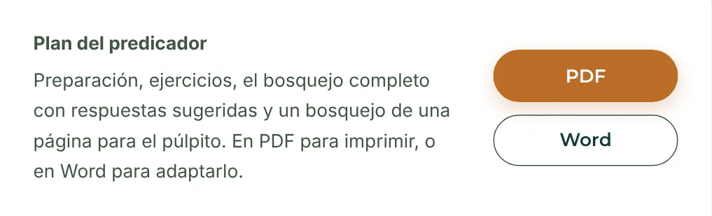 El plan del predicador, con su botón PDF.